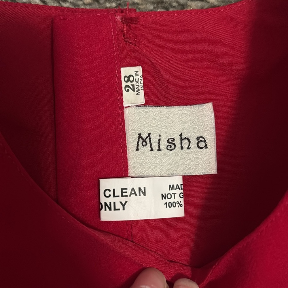 MISHA beaded Red Sleeveless Top - Picture 2 of 8